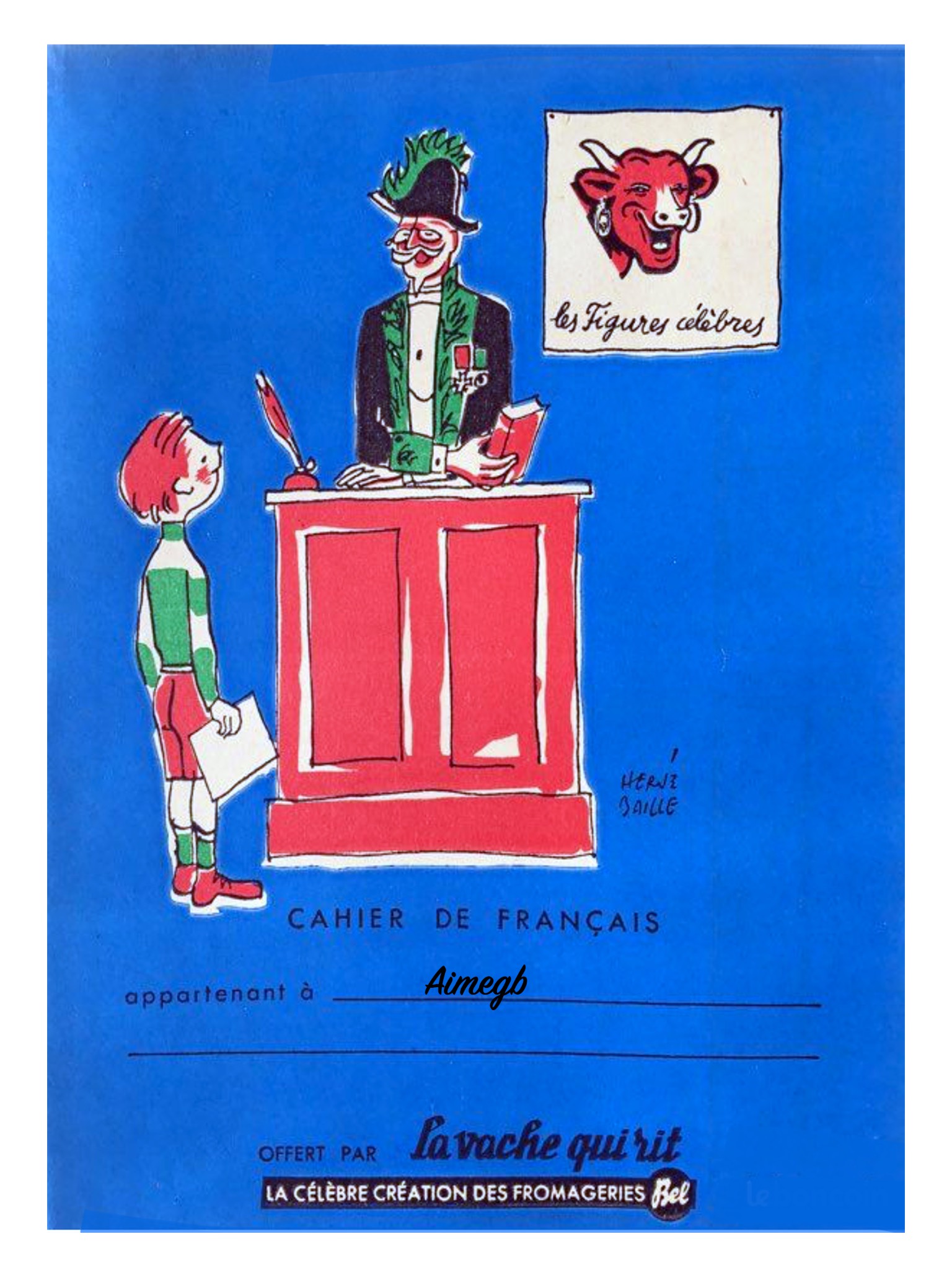 La Vache qui rit, cahier d'écolier (Hervé Baille).jpg